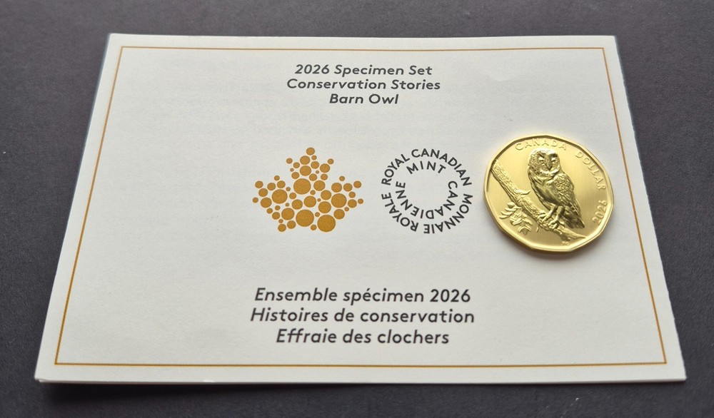 ***CANADA LOONIE 2026 *** SPECIMEN *** BARN OWL ***