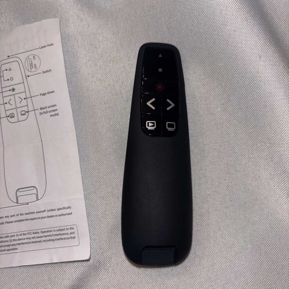 Wireless Presenter Red Laser USB & USB-C Compatible - Tested & Works