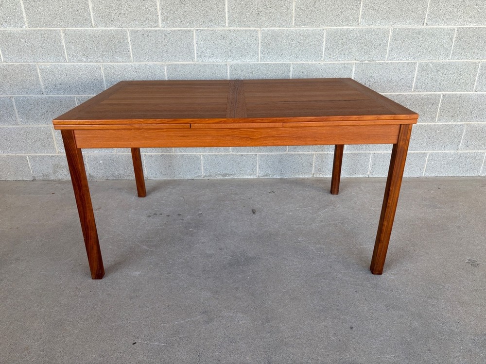 ANSAGER MOBLER 92 "DANISH MODERN TEAK TWIN LEAF EXTENSION DINING TABLE