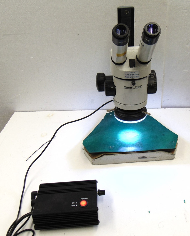 LEICA WILD HEERBRUGG MB3 STEREO MICROSCOPE WITH VARIABLE LED RING LIGHT