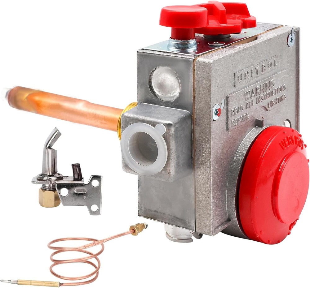 Gas Water Heater Control Valve w/Copper Probe Thermostat- Built for Durability