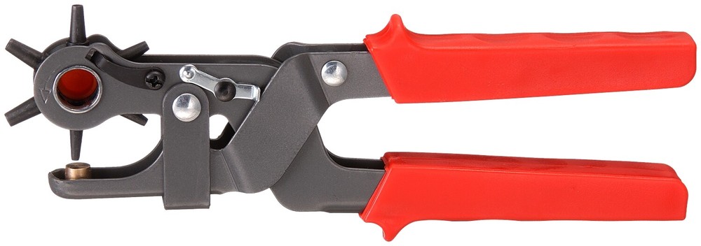 Rotary Leather Punch with Solid Reel - PVC Handle Cover