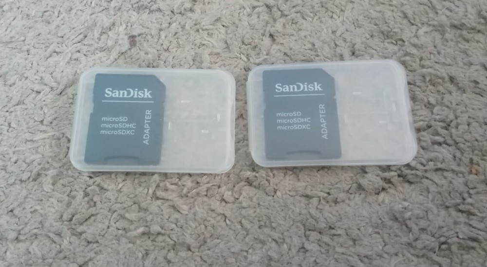 San Disk Micro SD Adapter Cards 2 Lot Preowned Good Condition