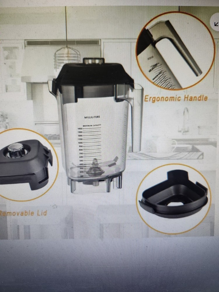 Replacement Container for Vitamix Blenders, 48 oz, replace Touch & Go The Quiet