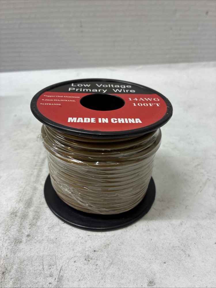 Low Voltage Primary Wire 14AWG 100FT Brown