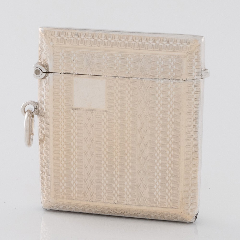 Parcel Gilt Silver Vesta Case Birmingham 1925