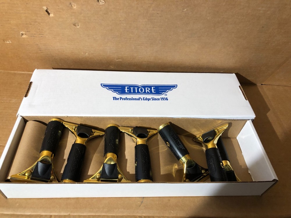 12 Ettore Quick Release Solid Brass Handle Window Cleaning & Washing Squeegee