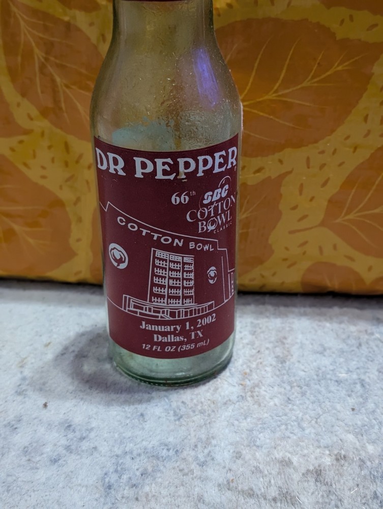 Dr Pepper Commemorative Bottle, Cotton Bowl, Empty