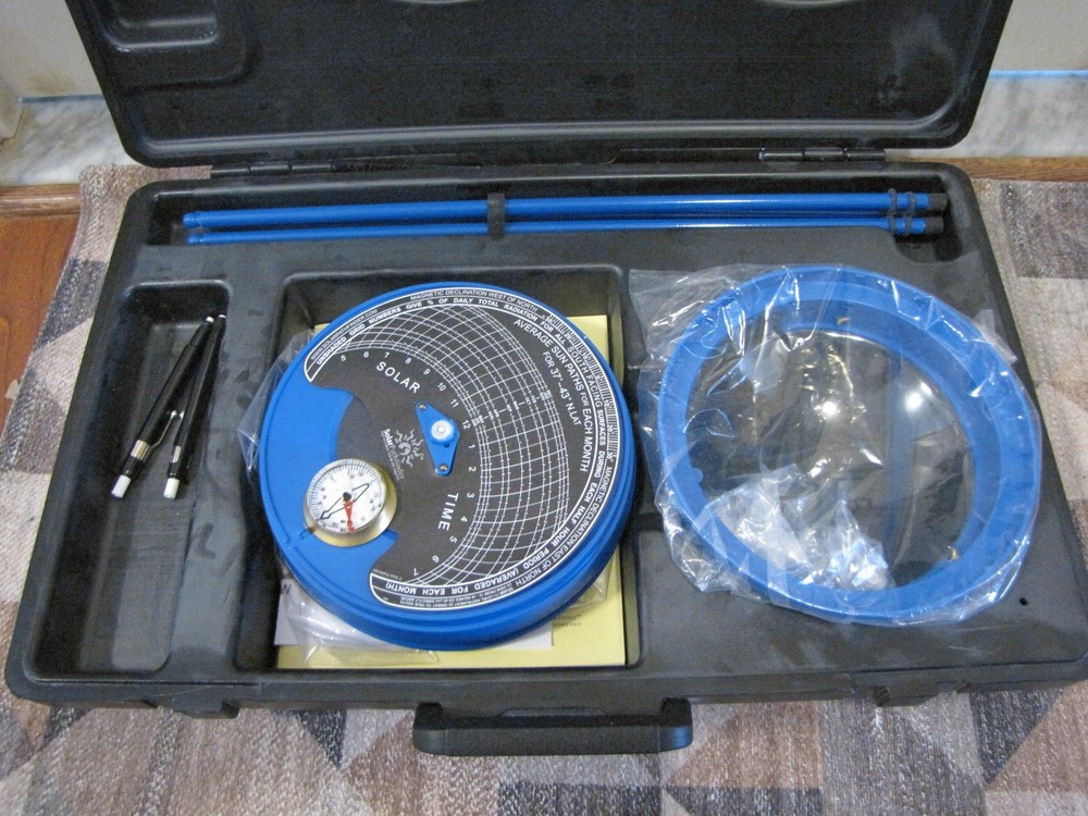 Solar Pathfinder Solar Site Analysis Tool Complete Kit Compass Dome Case USA