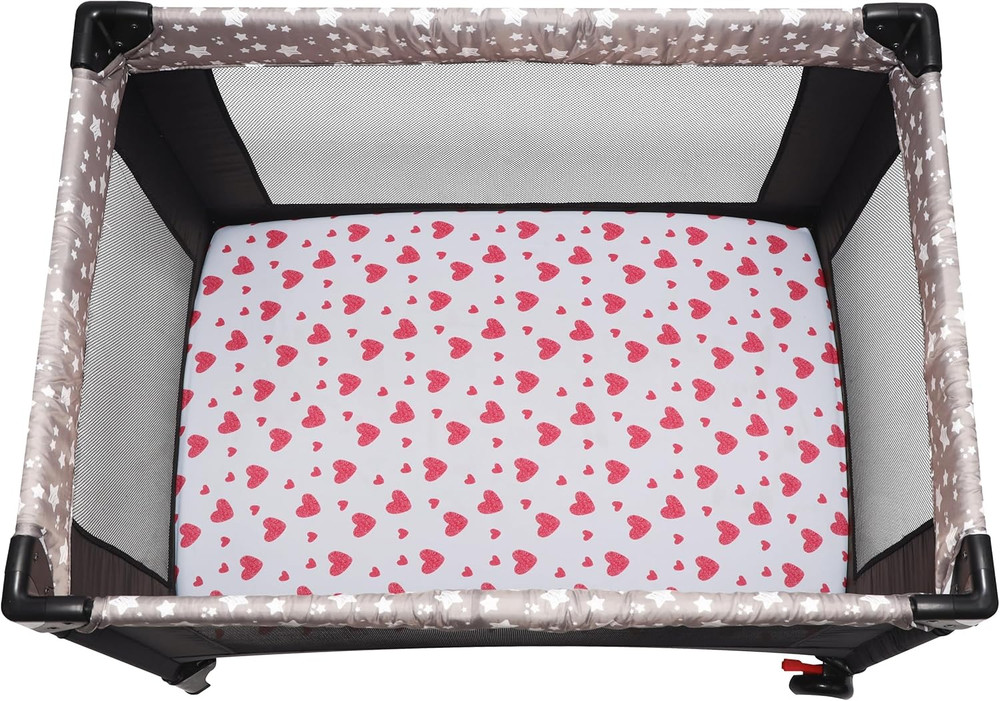 Pack and Play Sheets Fitted, 2 Pack Pack N Play Sheets for Graco Pack N Play Mat