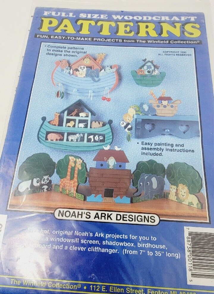 Full Size Woodcraft Patterns Make NOAH'S ARK DESIGNS  #ARK3 Winfield collection