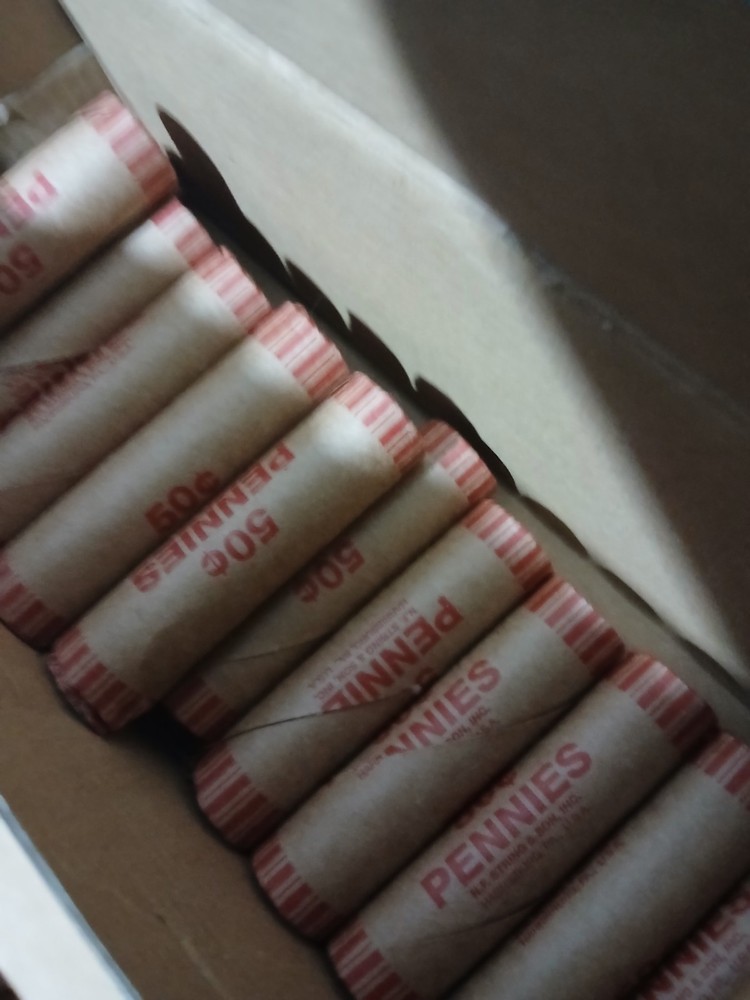 Rolls Of Lincoln Pennies. Mixed Dates