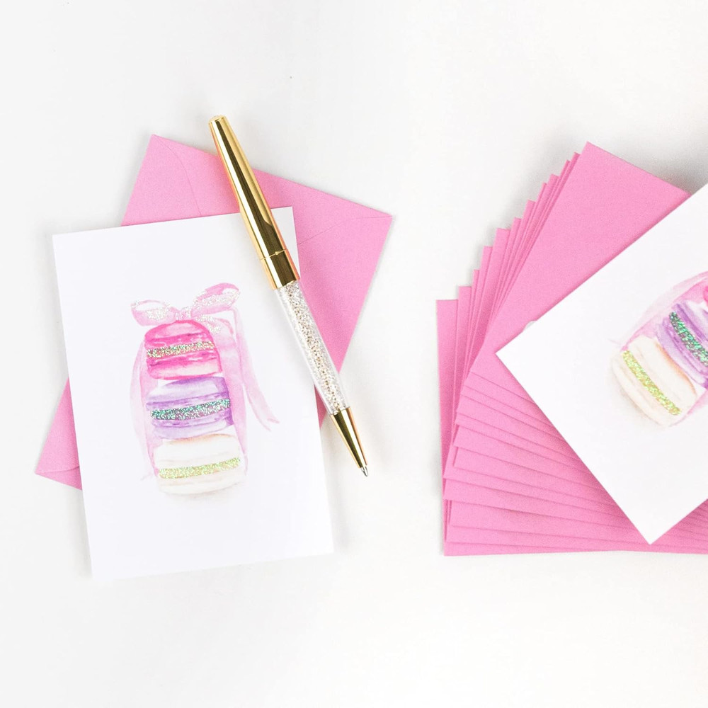 Papyrus Stack of Macarons Boxed Blank Note Cards with 14 Count Macaron New