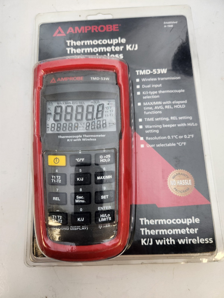 Amprobe TMD-53 K/J Type Dual Input Thermocouple Thermometer