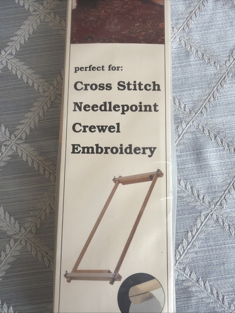 Hardwood Split Rail Scroll Needlework Frame FA Edmunds 8 1/2" x 18" #2999