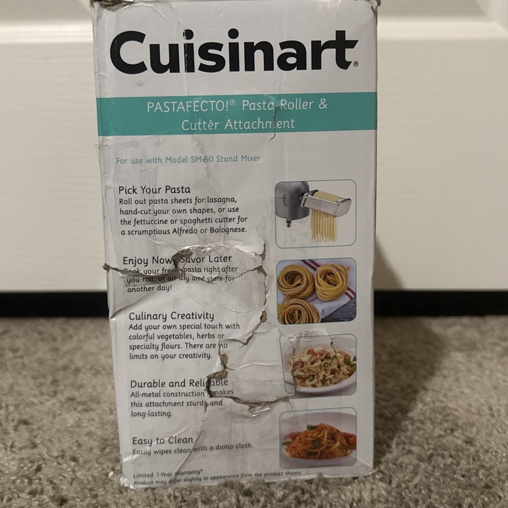 Cuisinart Pastafecto PRS-50 Pasta Roller Cutter Attachments