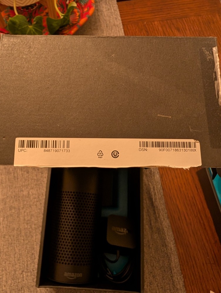 Amazon Echo (1st Generation) Smart Assistant - Black Tower, With Box