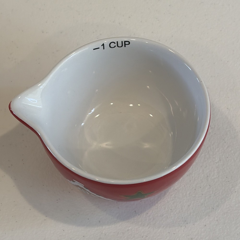 Christmas 4pc Measuring Cup Set Ceramic by Holiday Time