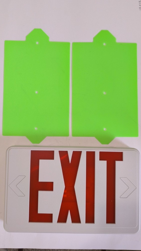 LED EXIT Lighting Fixture Universal Single/ Double Face Configuration Red /Green