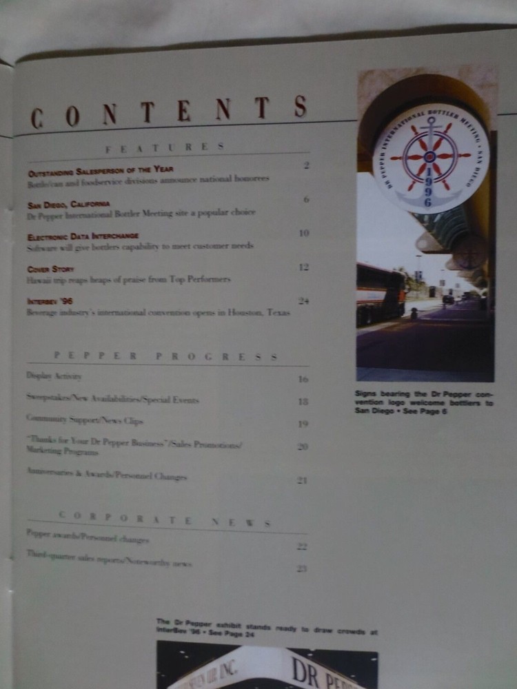 DR PEPPER CLOCK DIAL WINTER 1996 MAGAZINE