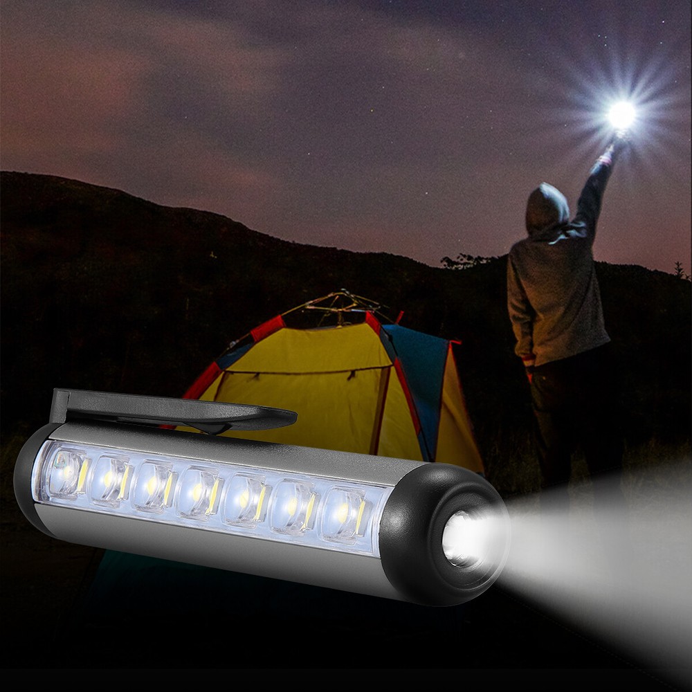Rechargeable COB LED Flashlight Work Light Magnetic Super Bright Torch Penlight