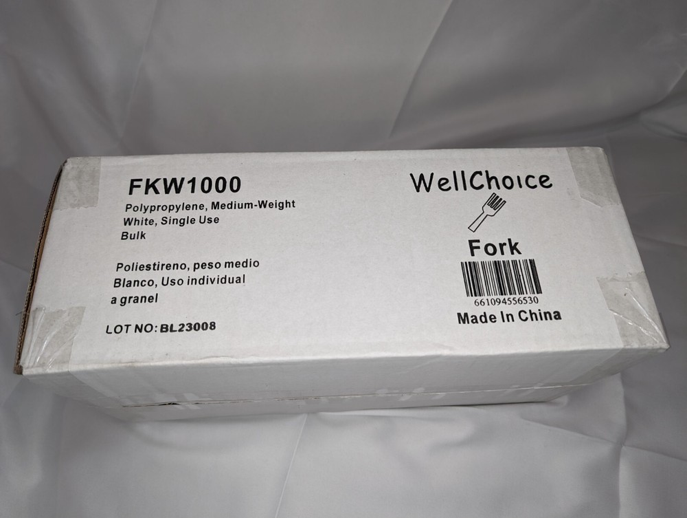 Medium Weight Disposable Plastic Forks 1000- Bulk White Plastic Silverware
