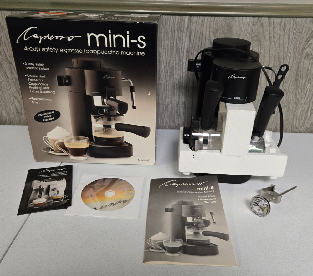 Capresso Mini-s 4 Cup Espresso Cappuccino Machine Model #302