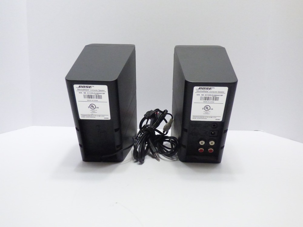 Bose MediaMate Computer Speaker Pair WITHOUT AC Adapter Tested & Works