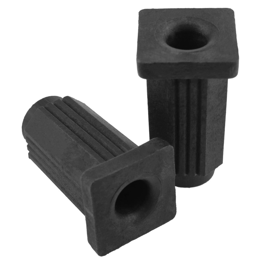 Lovelysp Square Caster Insert Cover Plastic Socket Chair and Black