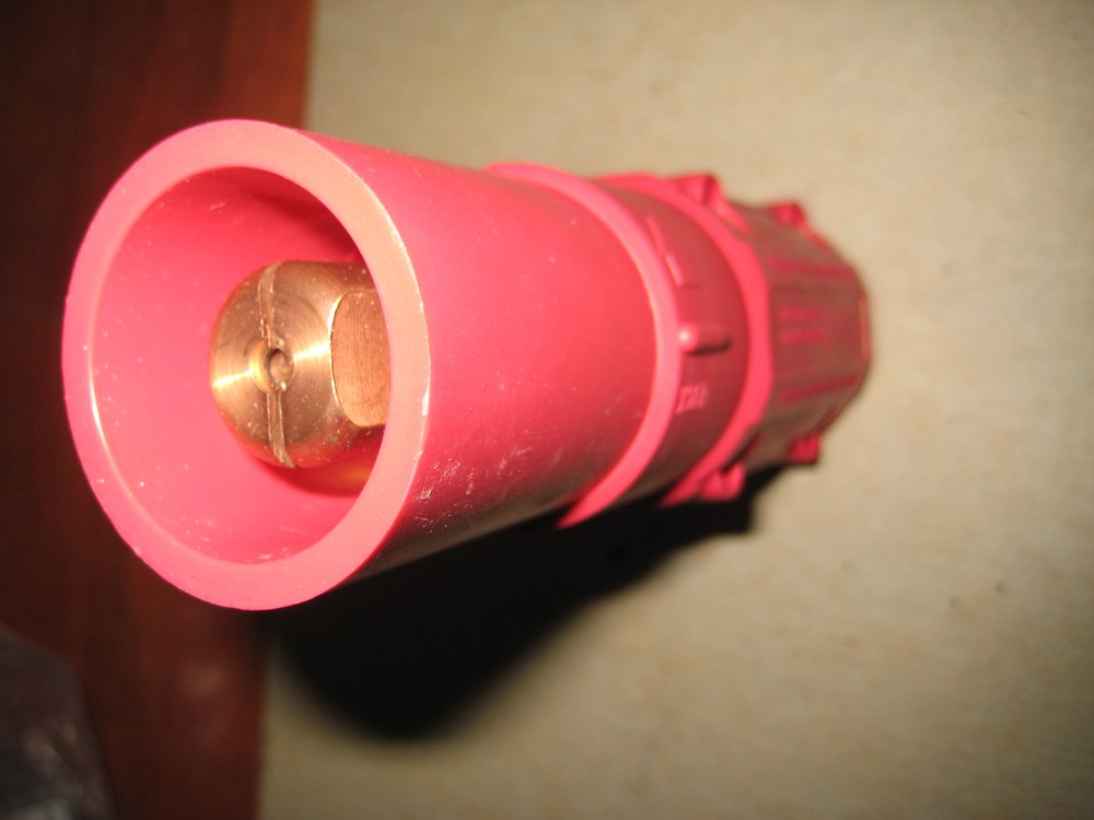 Advanced Devices CL Series CL2M Inline Male locking plug connector Red