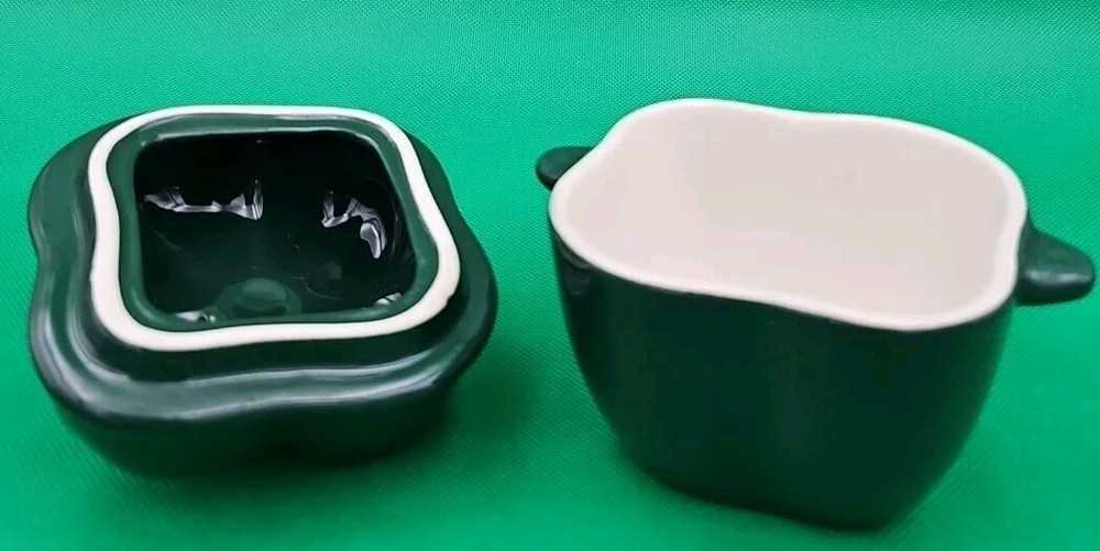 Technique KF144 Ceramic Small Casserole Dish With Lid Green Pepper