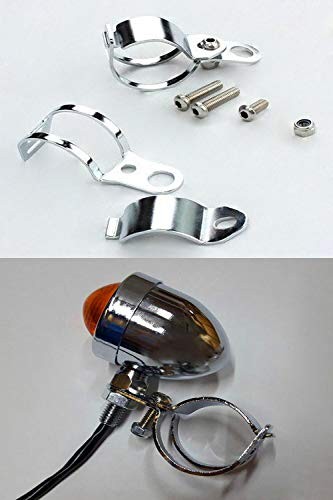 1pair Metal Motorcycle Modified Turn Signal Light Indicator Mount Bracket White