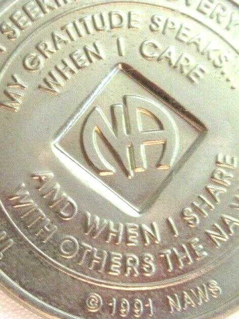 Narcotics Anonymous 23 year Medallion Bronze NA Coin Chip Token Clean