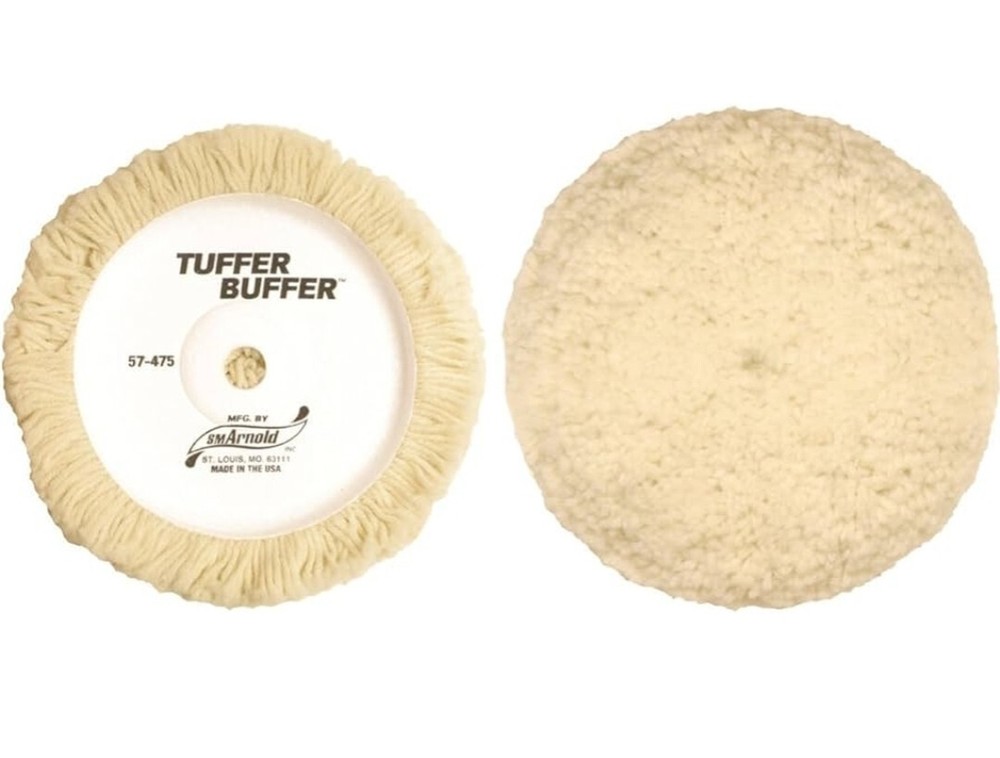 SM Arnold #57-475 Tuffer Buffer, 7.50" Diameter 2" Wool M5