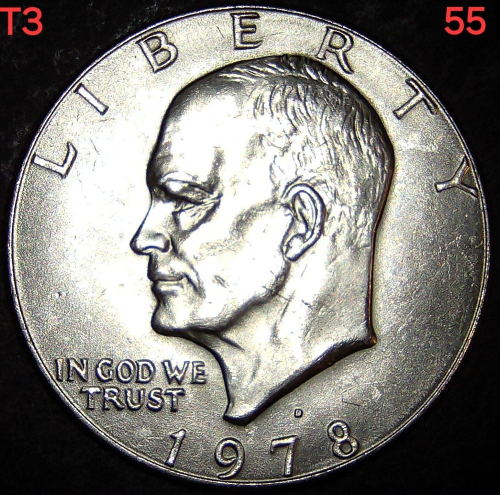 💥💥1978 D ERROR "Ike" Eisenhower $1 Almost Uncirculated💥 💥