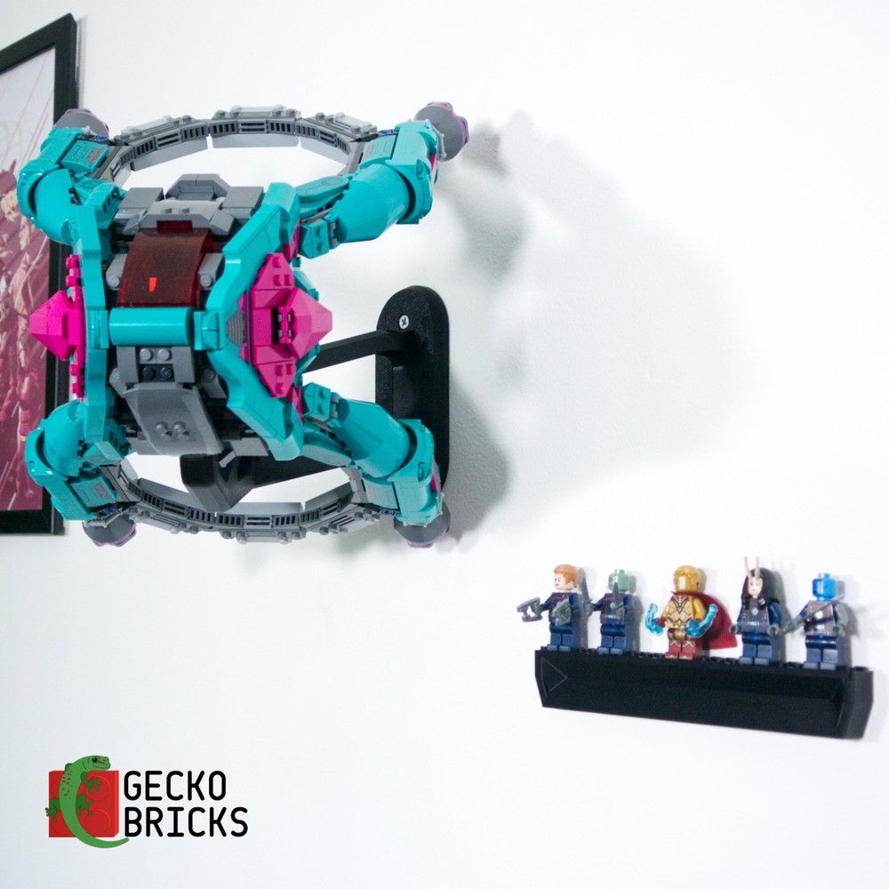 Wall mount display for Lego 76255 New Guardians Ship