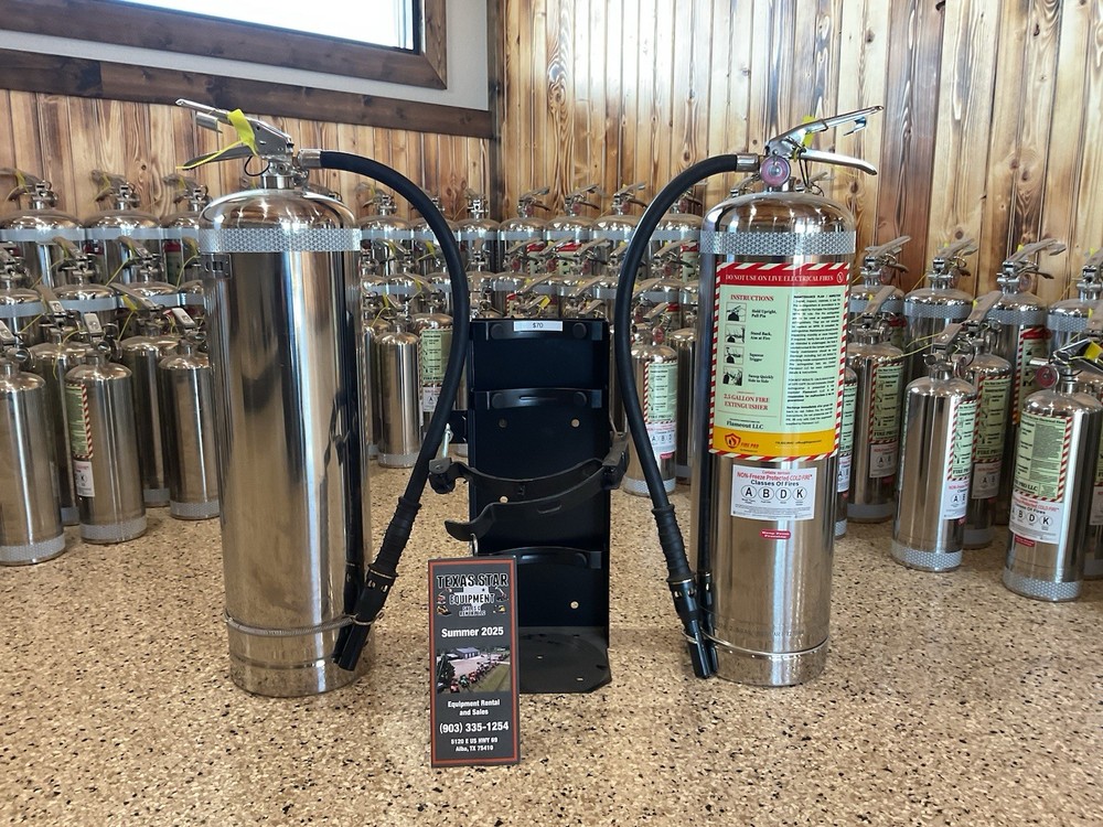 FIREPRO FIRE EXTINGUISHER Filled Stainless Steel EASILY REFILLABLE