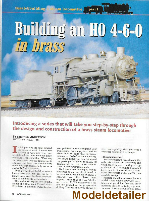 Model Railroader Oct.1997 N Scalee Flextrack Conrail HO Layout Brass Locomotive