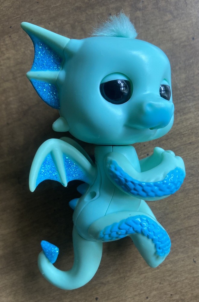 2 WowWee Fingerlings, Blue Dragon & Pink Monkey Tested & Working Electronic Pets