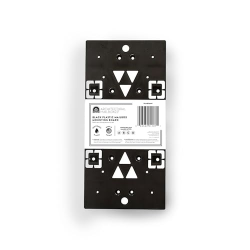 PLMB06AM Plastic Bracket Mailbox Mounting Board, Black No Size