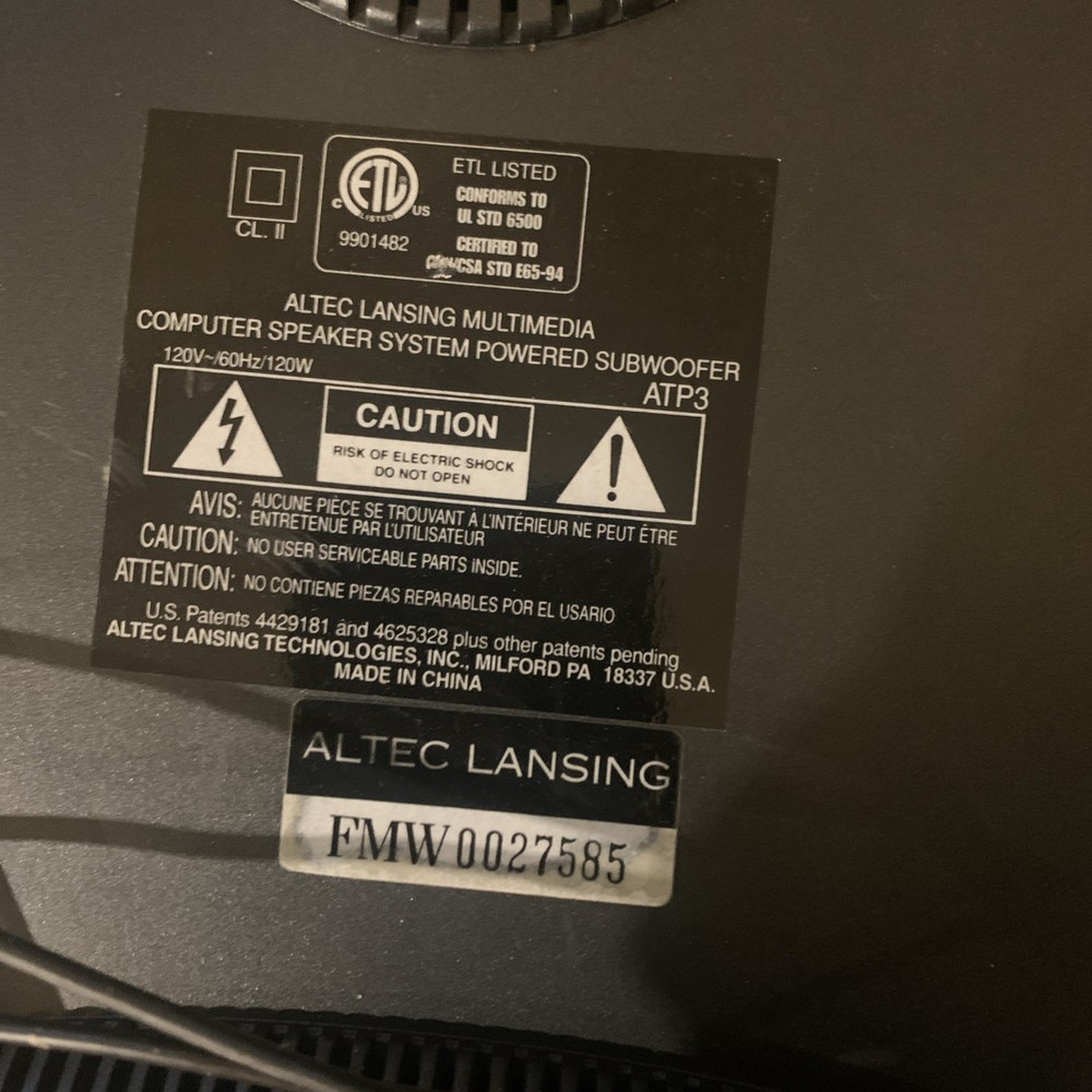 Altec Lansing Computer Speakers with Subwoofer