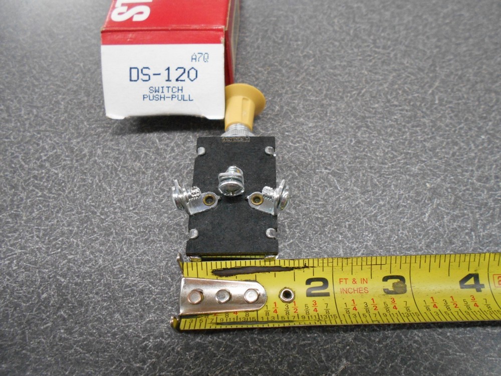 Standard DS-120 Push Pull Switch. For 12 volt systems. New Old Stock! DS120
