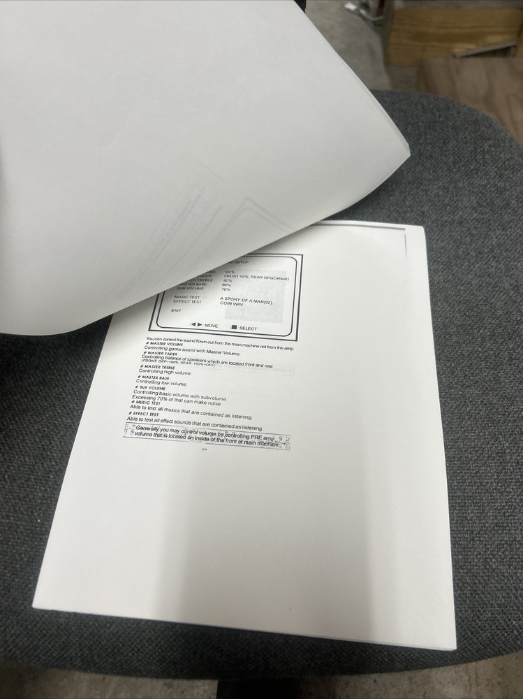 TECHNO MOTION Arcade Video Game Manual - good used copy