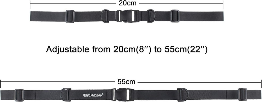 Wisdompro Backpack Chest Strap, Heavy Duty Adjustable Sternum Black