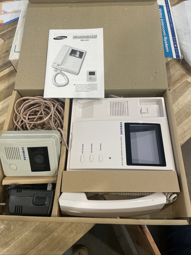 Samsung SDV-410Y Wired Video Intercom System Open Box Complete