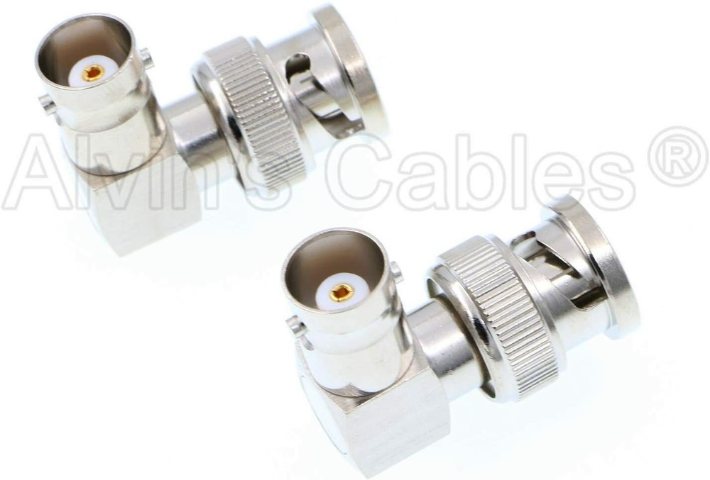 2pcs for 12G HD SDI BNC Cable Right Angle Convert Connectors One Set