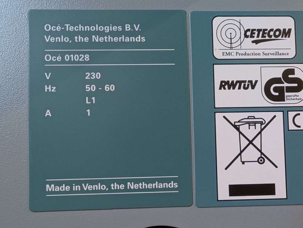 Océ TDS600 Wide Format Plotter Black & White Copier / Scanner / Printer