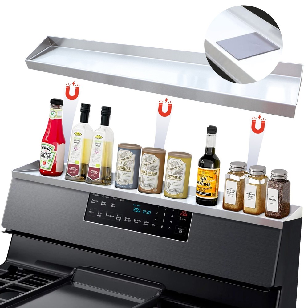 WEAVERSE Kitchen Shelf for Stove Top, Magnetic Shelf Over the Stove For Kitchen