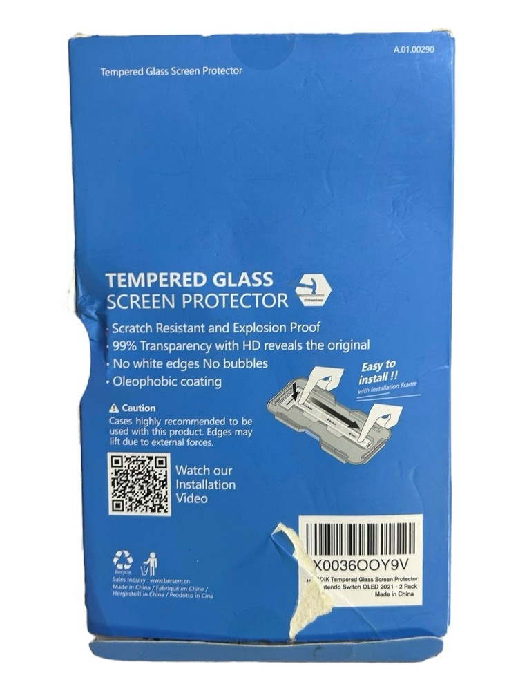Mobdik EZ Kit Switch Tempered Glass Screen Protector-2 Pack NEW open Box
