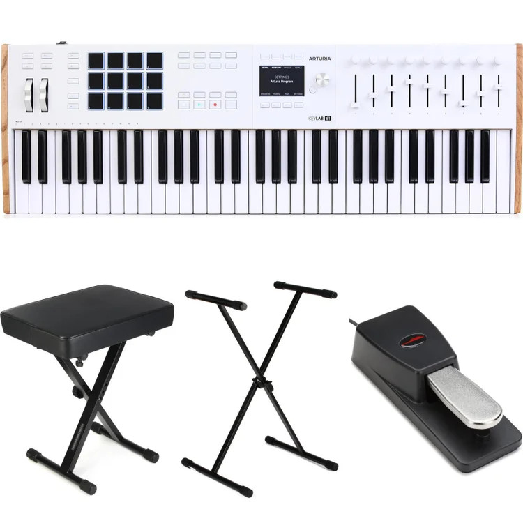 Arturia KeyLab 61 mk3 61-key Keyboard Controller Essentials Bundle - White